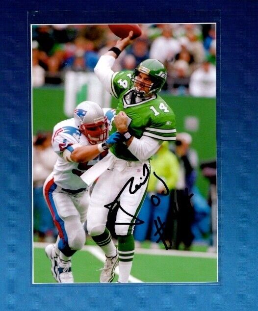 Neil O'Donnell New York Jets NFL Autographed Color Photo Poster painting 5x7 (Original)