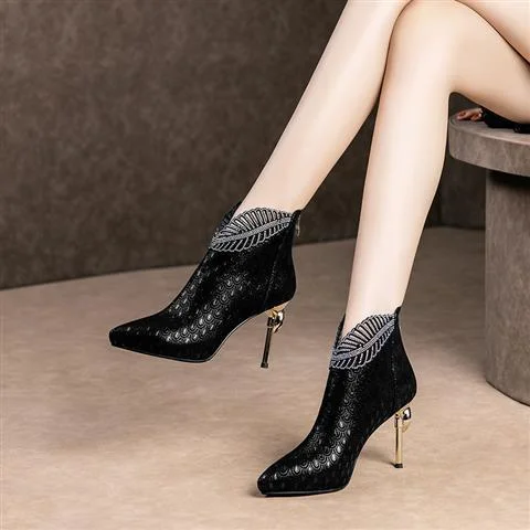 Churchf Churchf Heels Women 2023 New Spring And Autumn Women's Boots Simple Temperament Fine Heel Single Boots Pointed High With Autumn And Winter