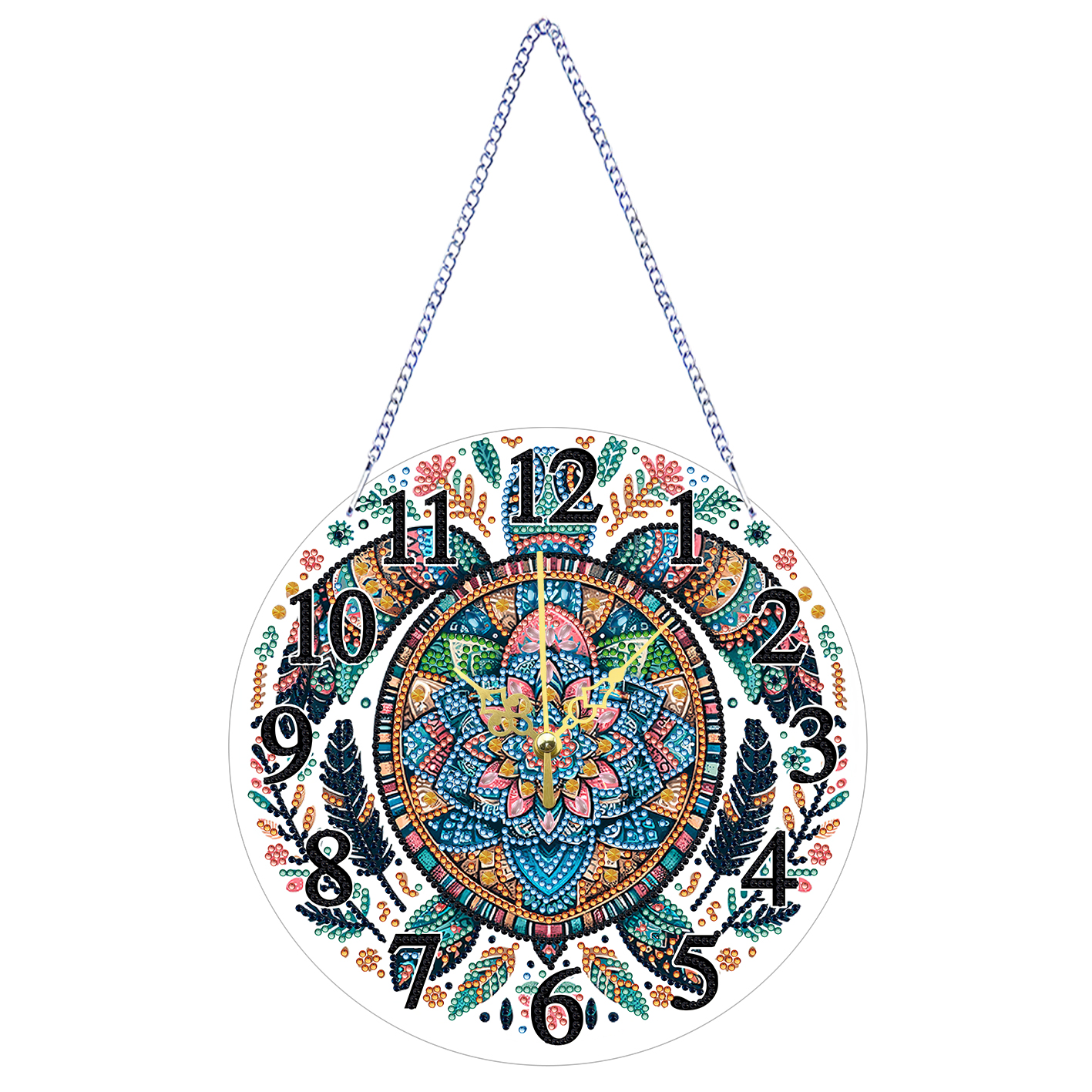 DIY Diamond Painting Decor Hanging Clock Mandala-Guru-buzz