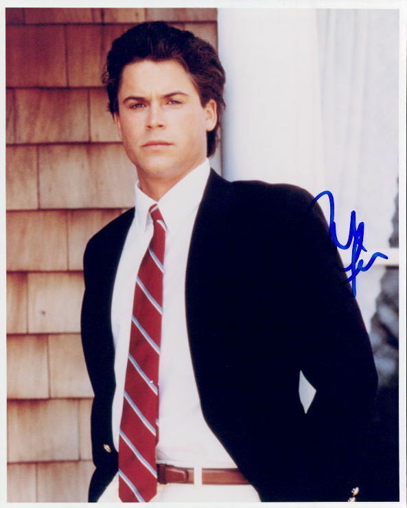 Rob Lowe (Vintage) sexy in-person signed 8x10 Photo Poster painting