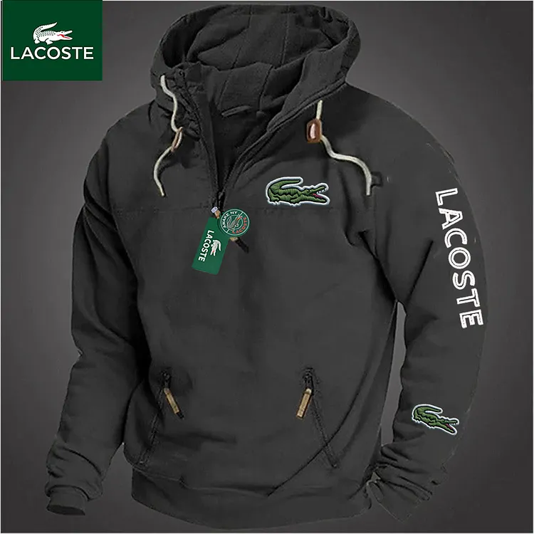 2026 Lacoste MĘSKA BLUZA TAKTYCZNA Z KAPTUREM, NOWA GORĄCA WYPRZEDAŻ