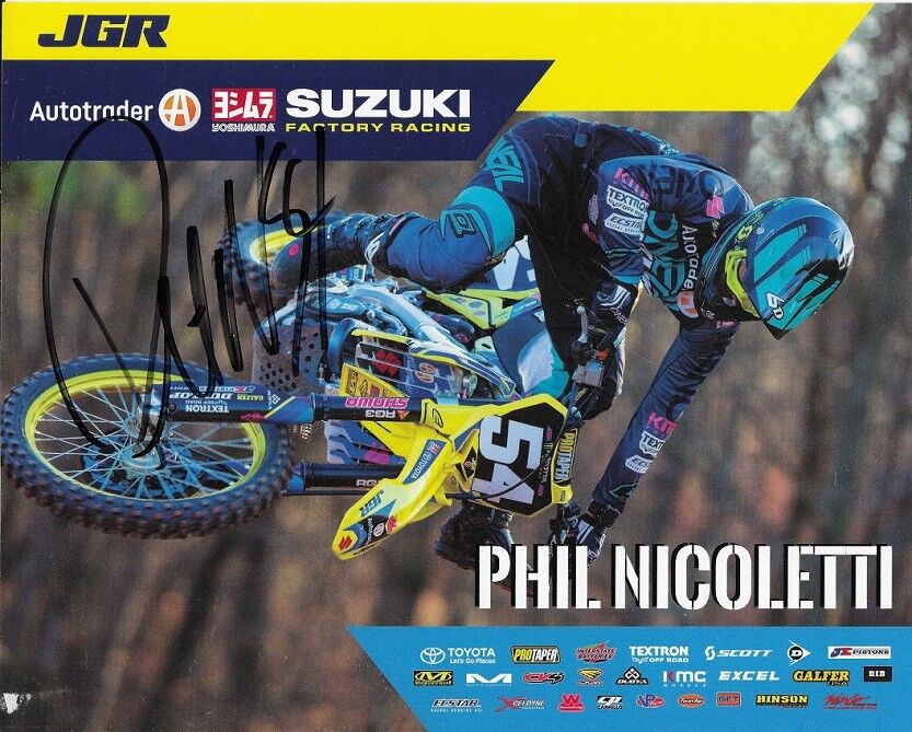 *PHIL NICOLETTI*SIGNED*AUTOGRAPHED*Photo Poster painting*CARD*SUZUKI*AUTOTRADER*YOSHIMURA*COA*