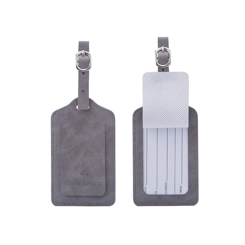 Pu Leather Solid Color Luggage Tag4