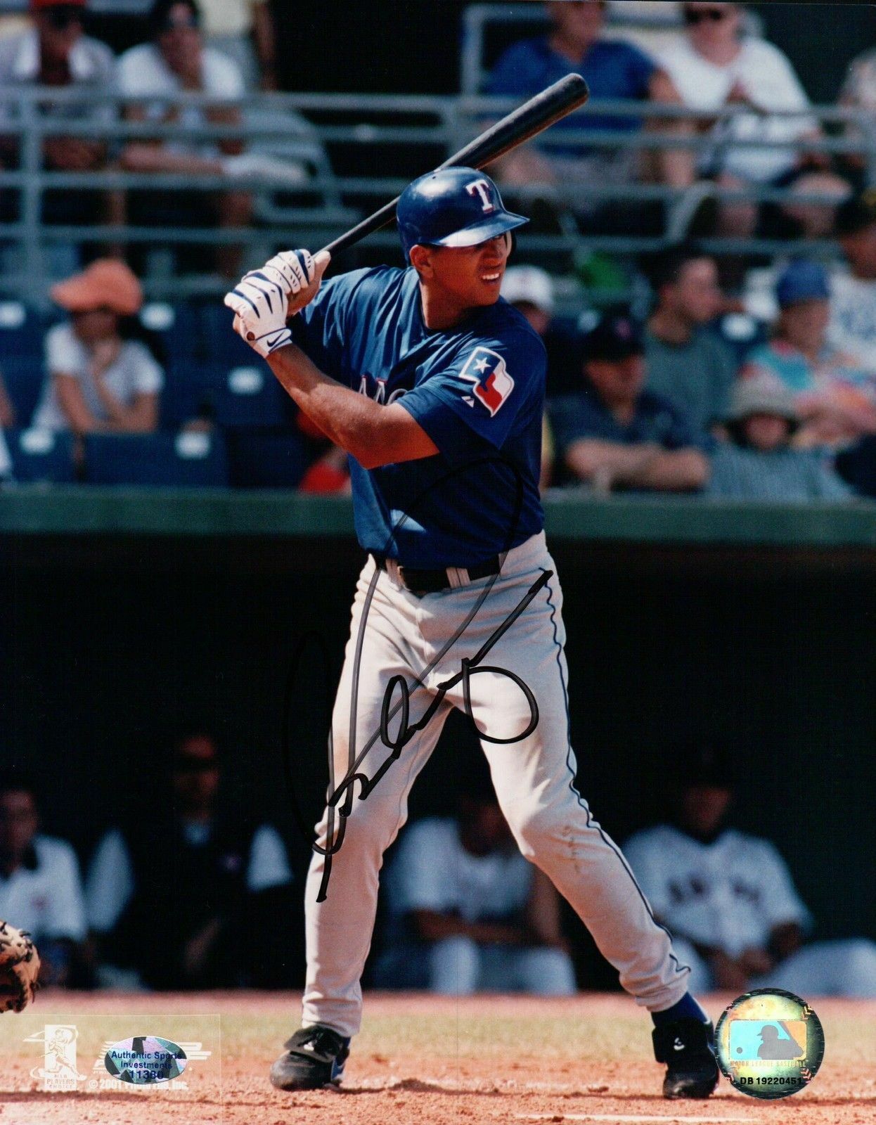 Alex Rodriguez Signed 8X10 Photo Poster painting Autograph Rangers At the Plate Auto w/COA