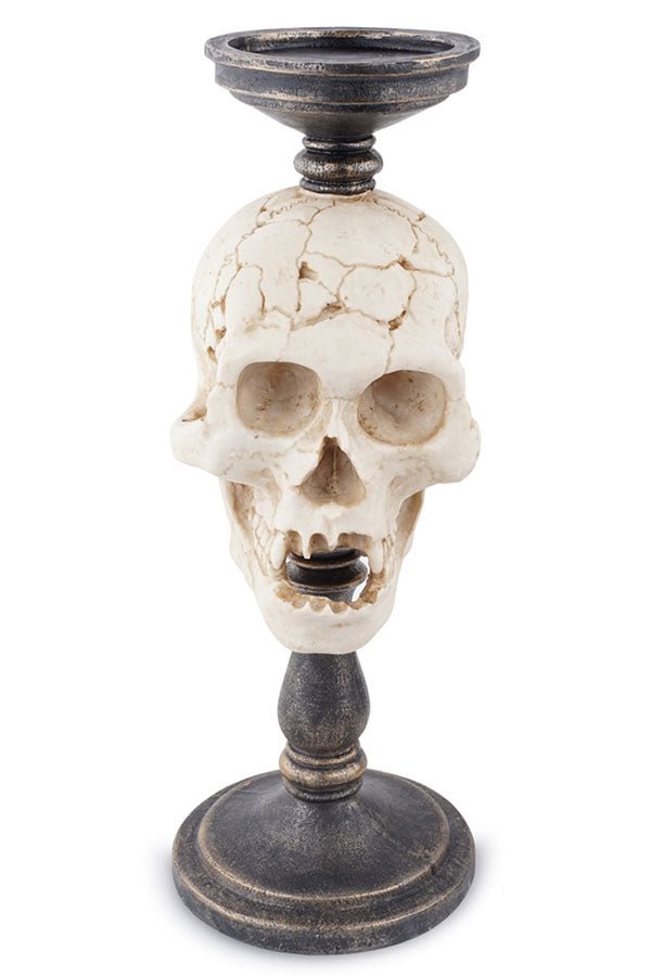 Skull Halloween Candle Holder-elleschic
