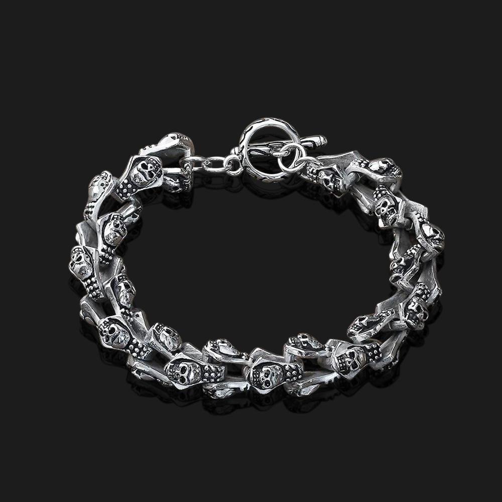 Punk Style Stainless Steel Skull Bracelet