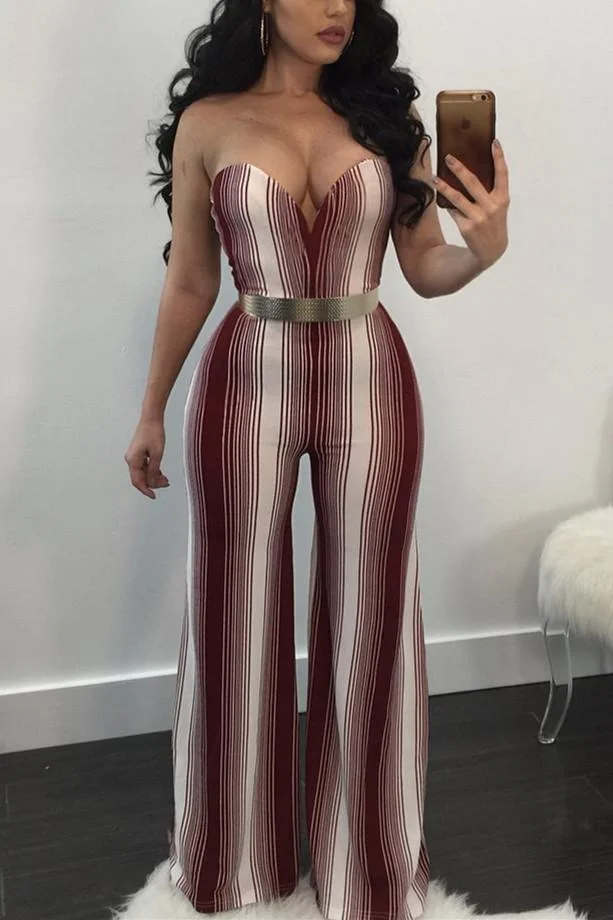 Sexy Strapless Jumpsuit（Without Belt）