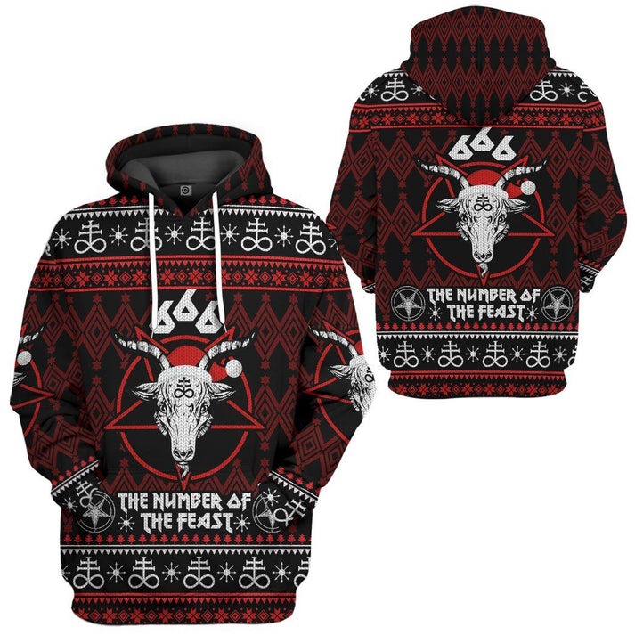 Unisex Black Ugly Christmas Sweaters 3D Print Hoodies