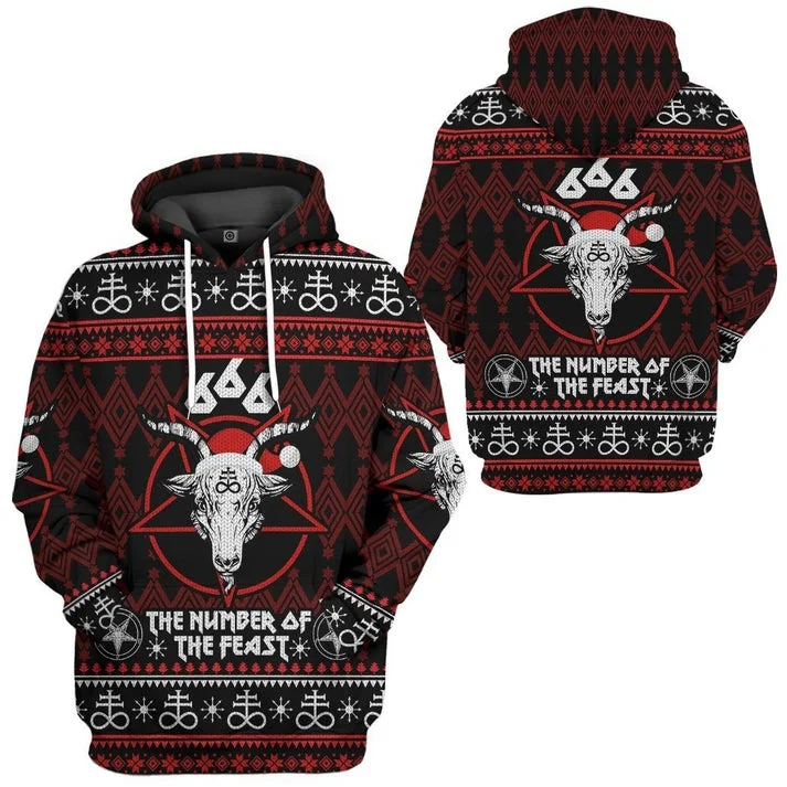 Unisex Black Ugly Christmas Sweaters 3D Print Hoodies