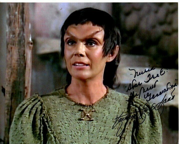 KATHRYN LEIGH SCOTT Signed Autographed STAR TREK THE NEXT GENERATION NURIA Photo Poster painting
