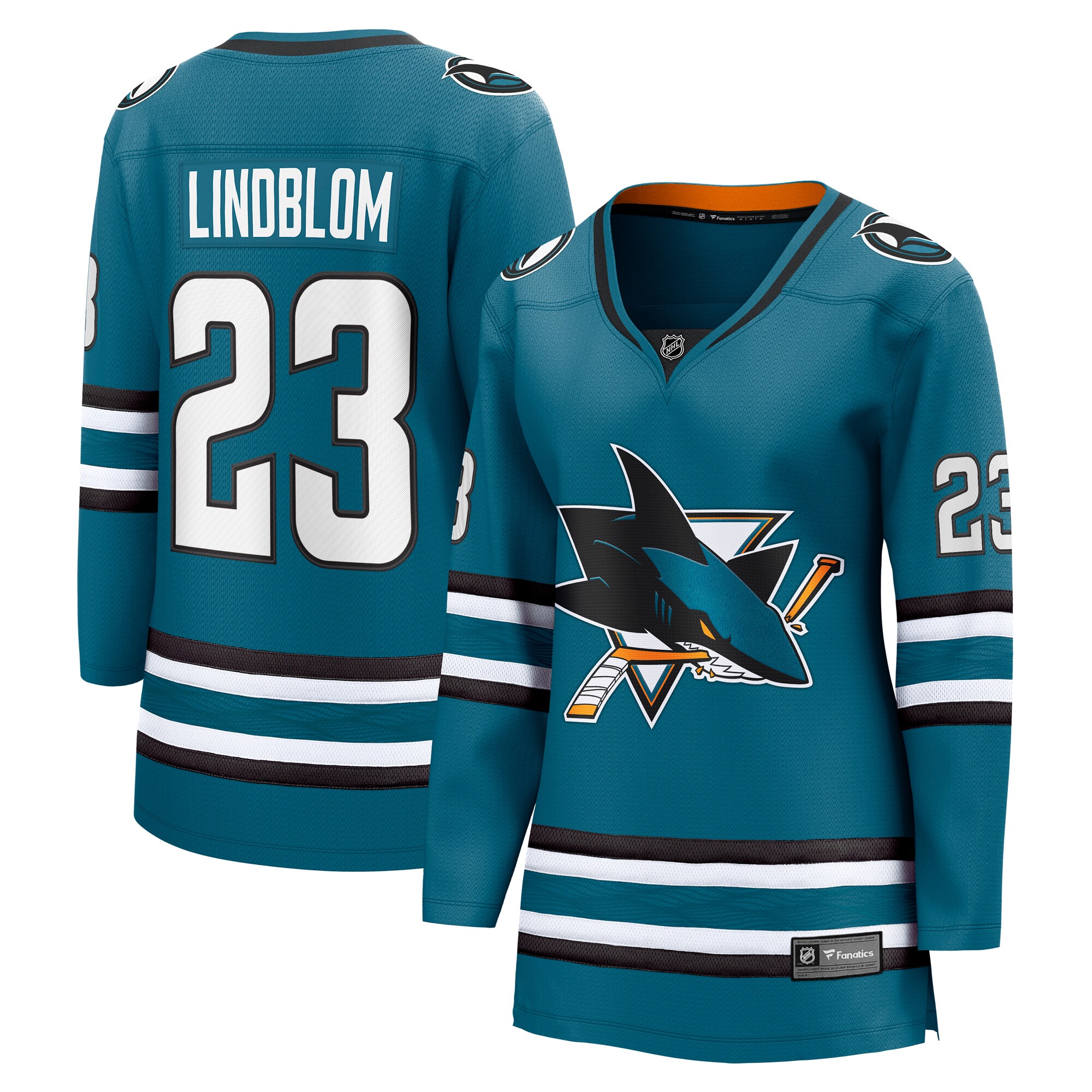 Oskar Lindblom San Jose Sharks Fanatics Women&rsquo;s Home Breakaway   Jersey &ndash; Teal mysite