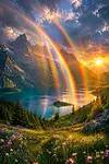 Luxury AB Velvet Diamond Painting Kit - Landscape