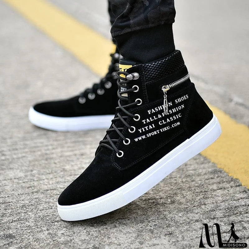 MidiSono - Students High Top Canvas Shoes Men's Fashion All-match Sneakers
