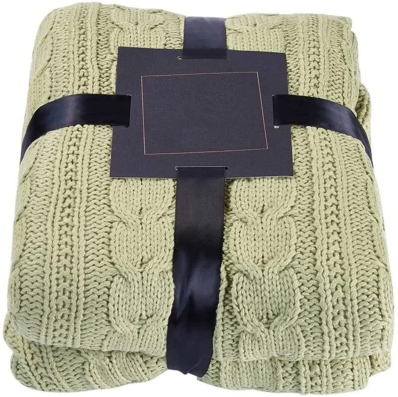 Cozy luxury wired sweater knit blanket