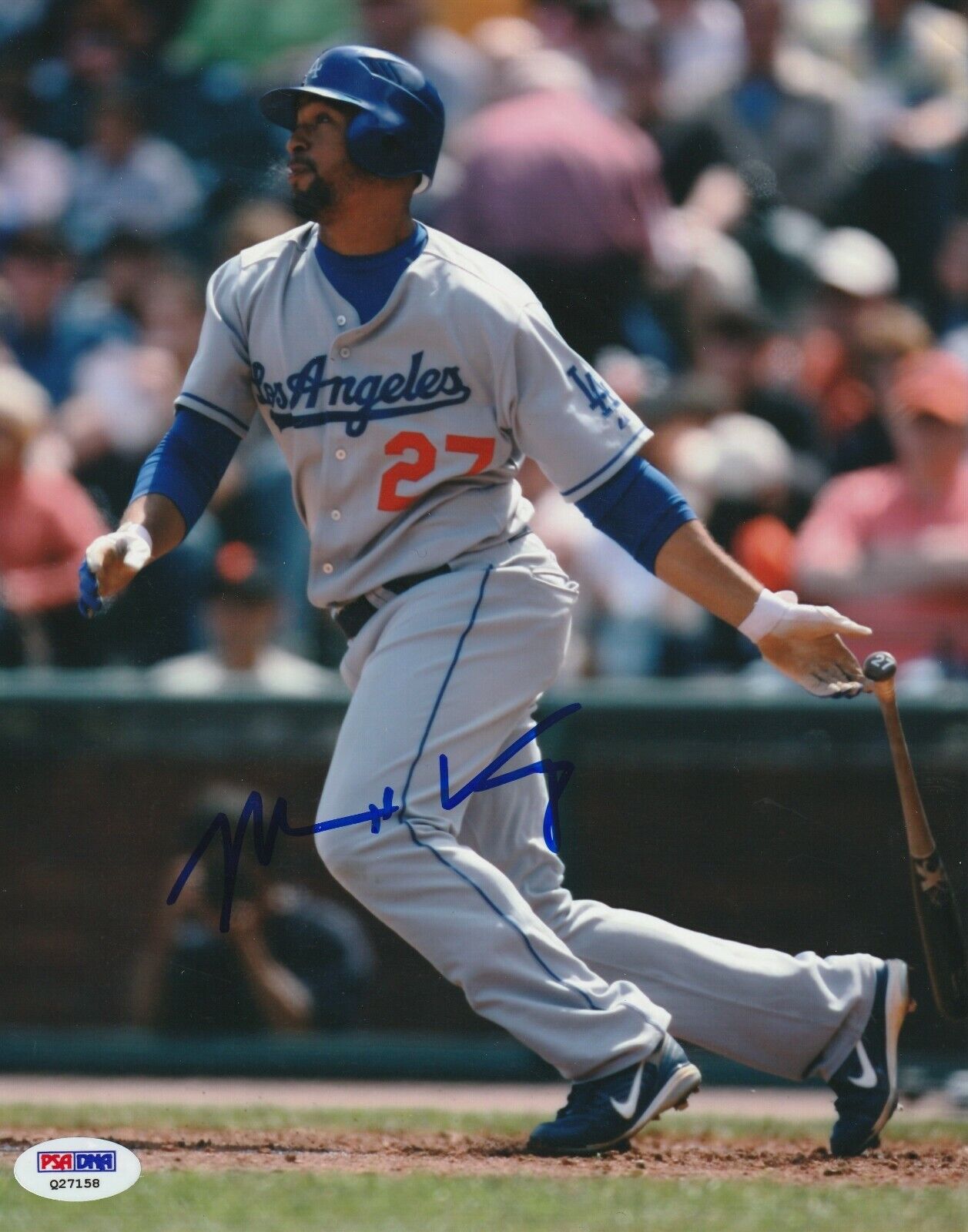 MATT KEMP Signed Los Angeles DODGERS 8X10 Photo Poster painting w/ PSA COA