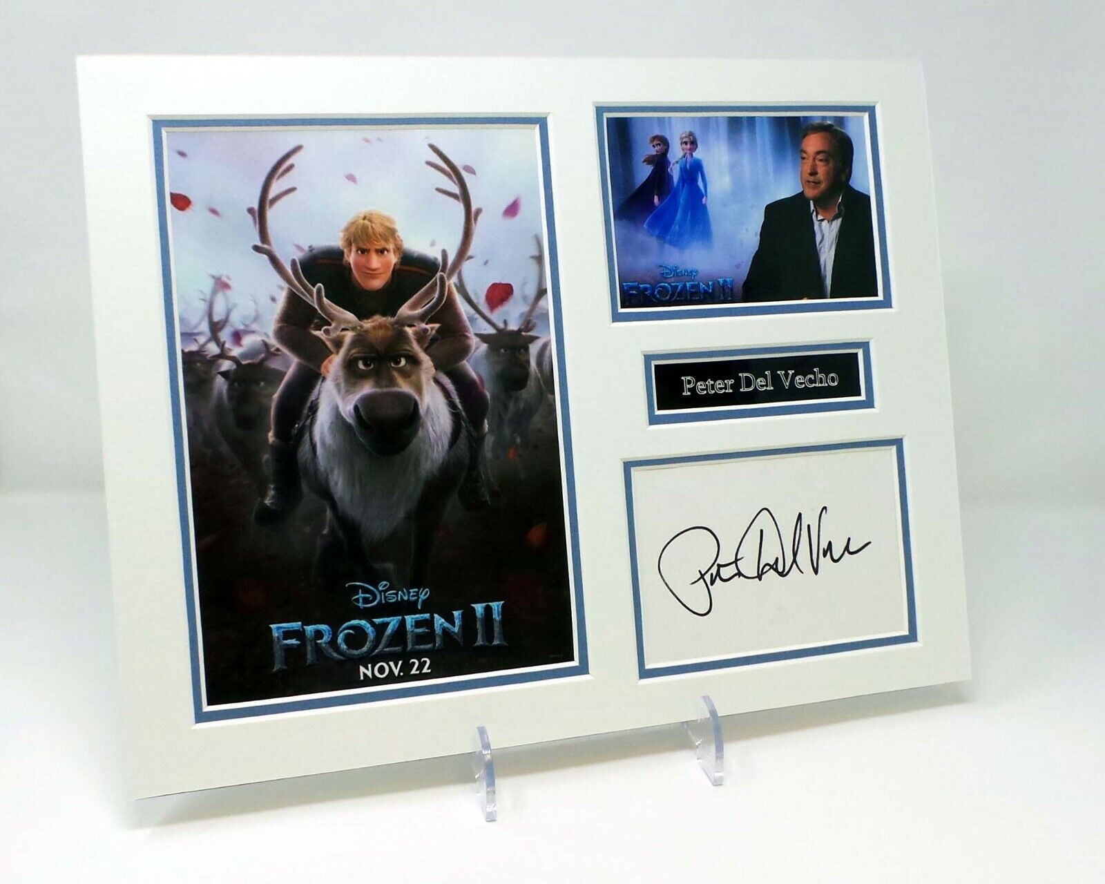 Peter DEL VECHO Signed Mounted Photo Poster painting Display AFTAL COA Film Producer, Frozen