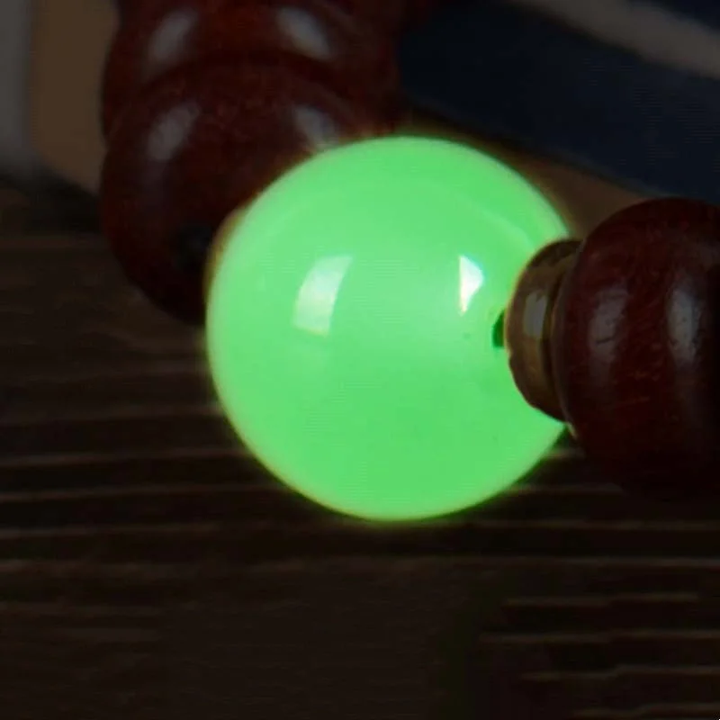 Black Rosewood Black Peach Wood Glowstone Calm Cure Bracelet