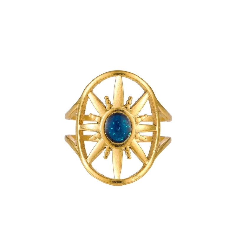 Elegant Minimalist Geometric 304 Stainless Steel Enamel Stainless Steel Rings