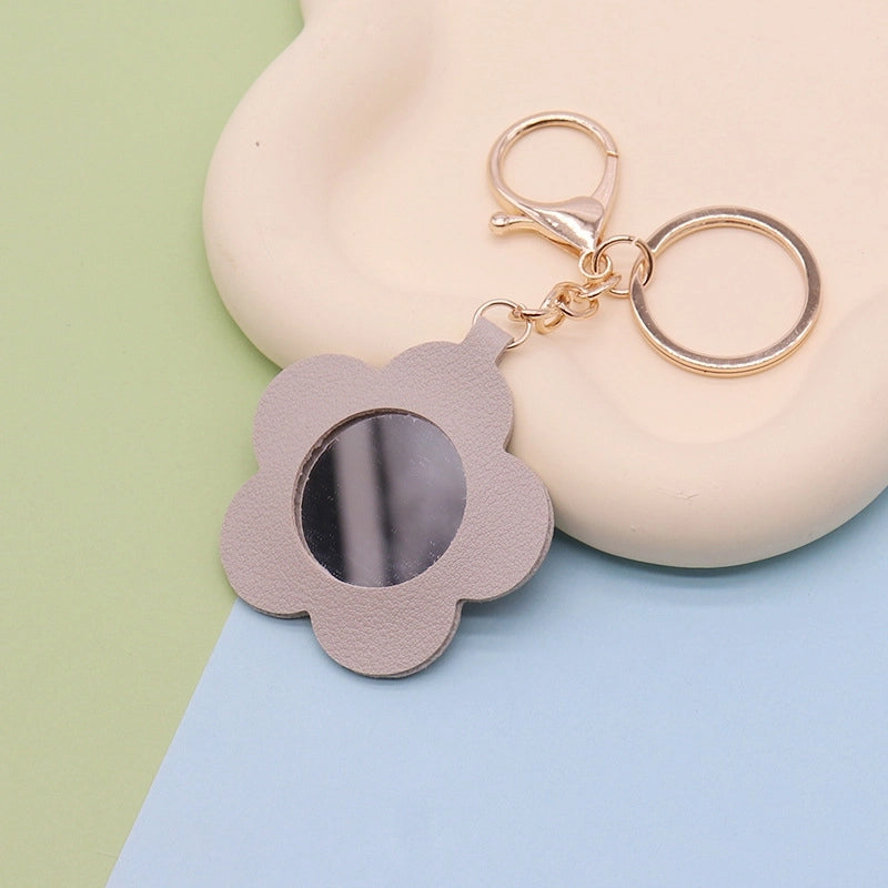 Minimalist Flower Pu Leather Women’s Keychain