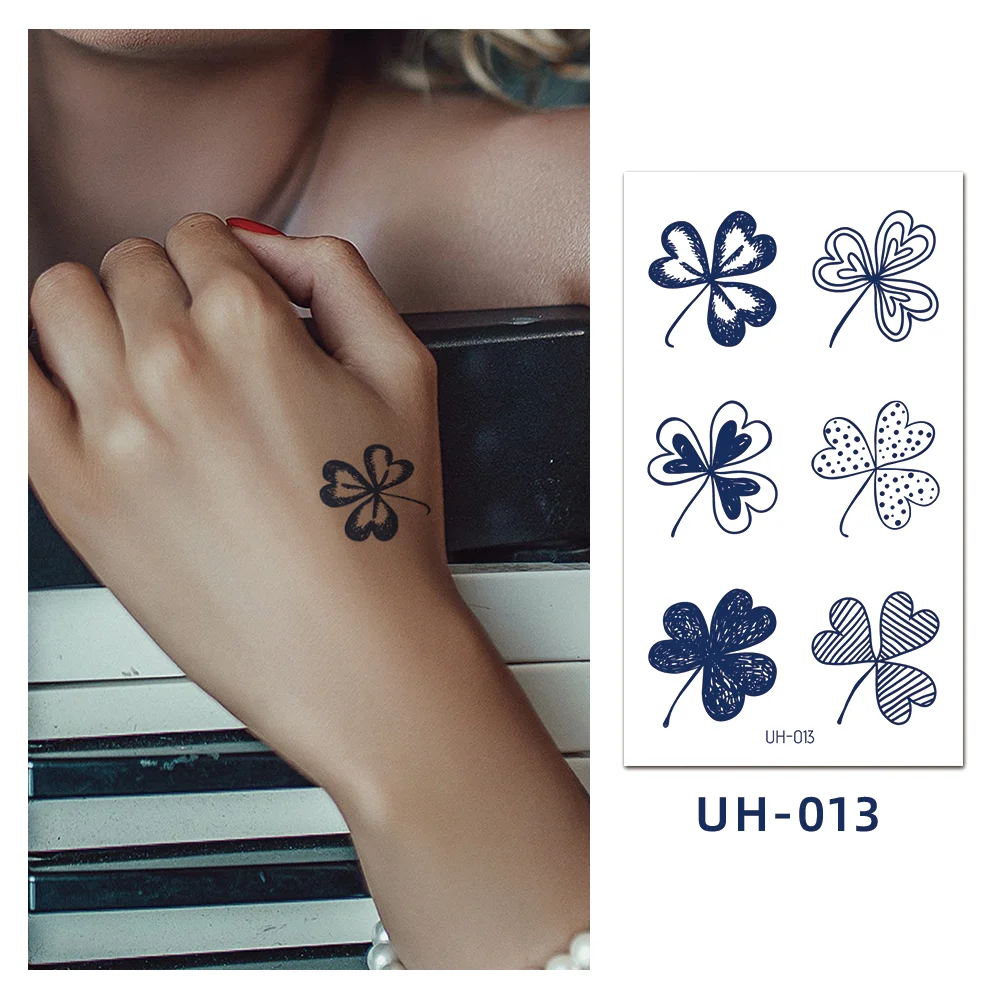 Sdrawing Stickers Semi-permanent Juice Lasting Tattoo Blue Butterfly Fake Waterproof Tattoos Temporary Women Arm Chest Body Art