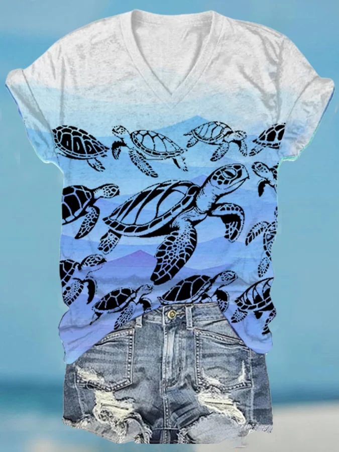 🔥Buy 3 Get 10% Off🔥Women's Hawaiian Salty Print  Casual T-Shirt