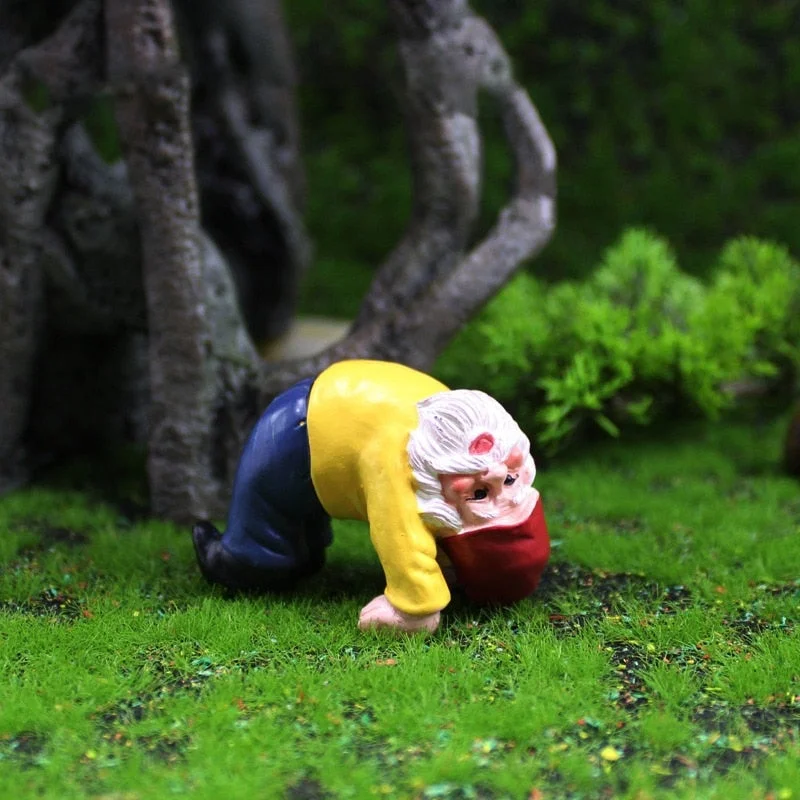 Mini Resin Moss Micro landscape Ornaments Outdoor Fairy Miniature Garden Dwarf Ornaments Handicraft Flower Pot Accessories Elf