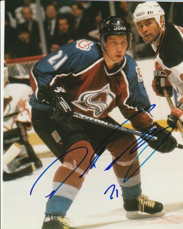 PETER FORSBERG SIGNED COLORADO AVALANCHE 8x10 Photo Poster painting #1 Autograph