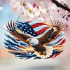 (US Local)US Flag Eagle Diamond Art Hanging Pendant 5D DIY Diamond Painting Dots Pendant