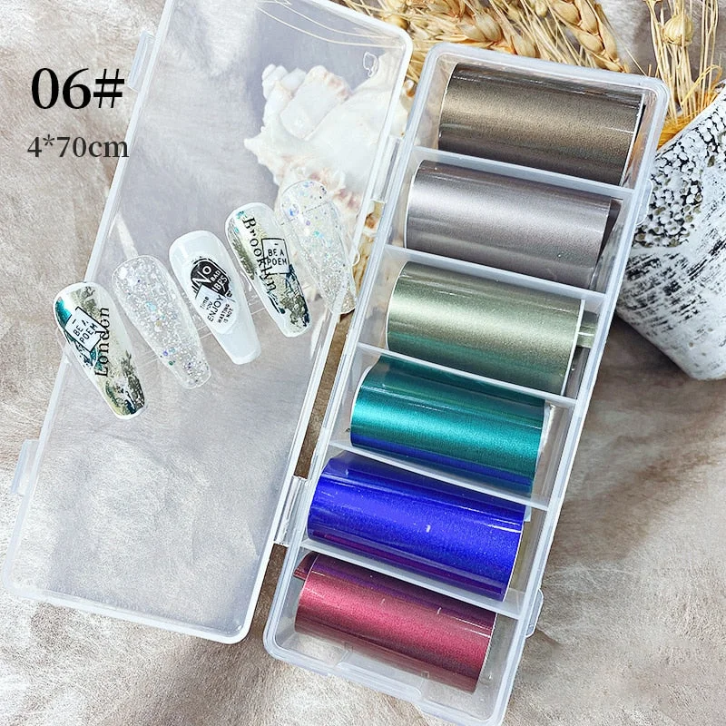 Nail Foils Flowers Nail Stickers Transfer Decals Sliders Christmas Halloween Print Nail Art Decorations DIY Tips Adhesive Wraps