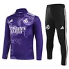 2024/2025 Real Madrid Royal Purple Special Edition Half-Pull Training Suit Football Shirt 1:1 Thai Quality Set