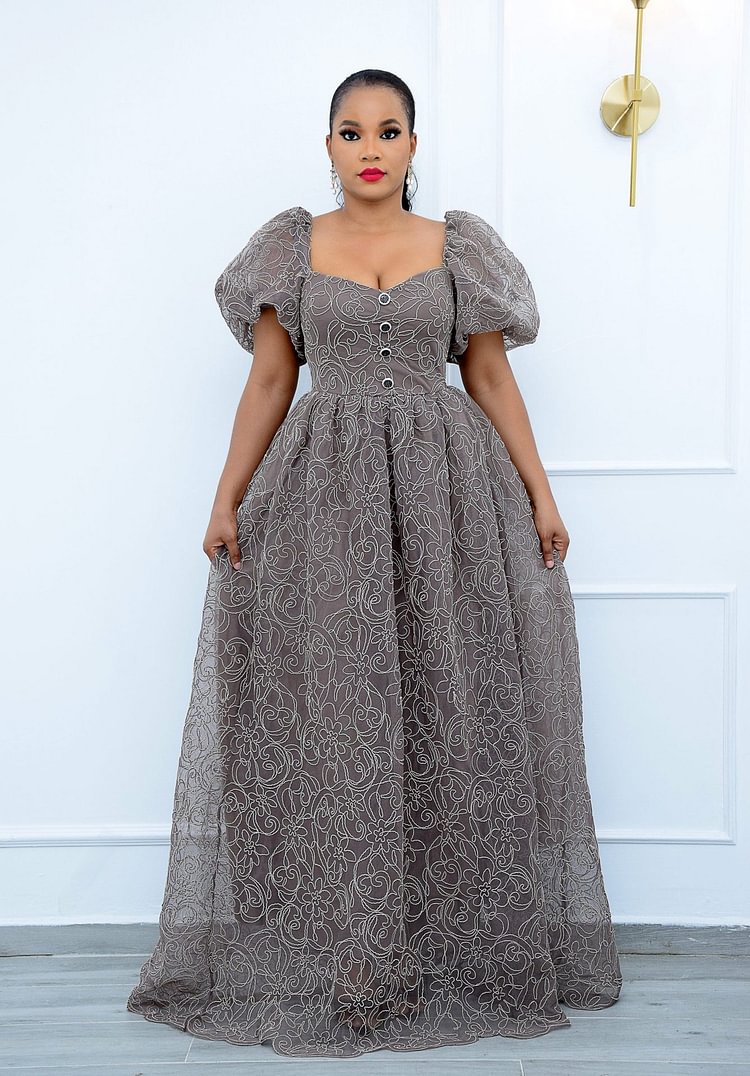 European and American plus size knee length commuter dress QueenFunky