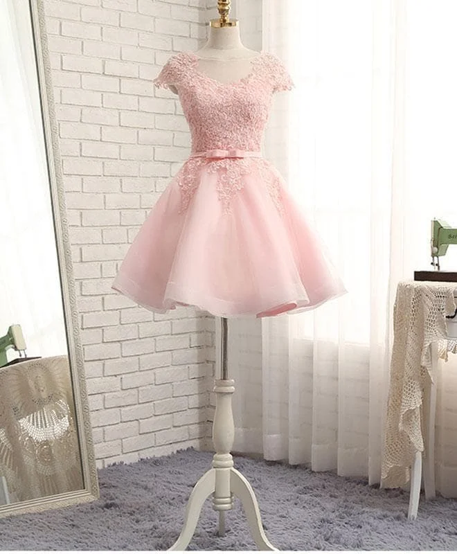 High Quality A Line Lace Short Prom Dress, Homecoming Dresses