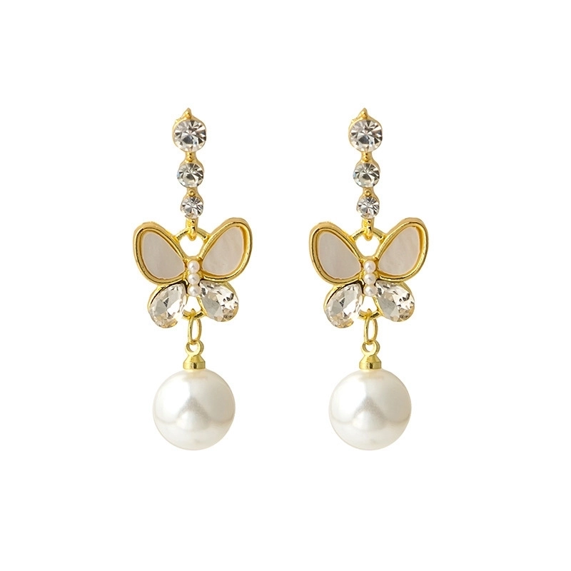 1 Pair Minimalist Classic Style Round Beaded Imitation Pearl Earrings Ear Studs