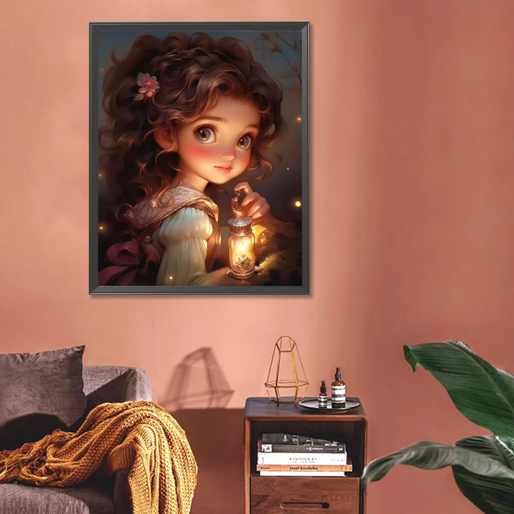 Full Round Diamond Painting 40*50cm - Sweet Girl
