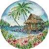 Island-14CT Stamped Cross Stitch 37*37cm/14.57*14.57in