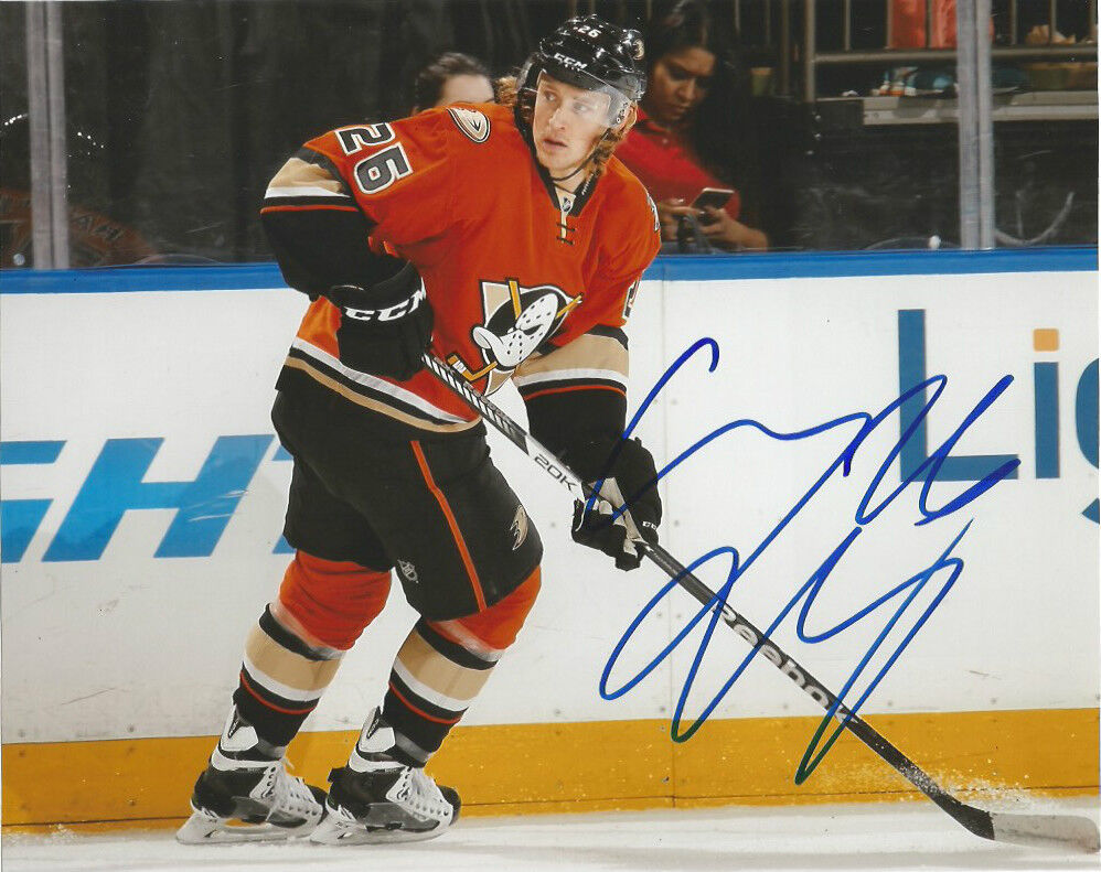 Anaheim Ducks Carl Hagelin Signed Autographed 8x10 Photo Poster painting COA D