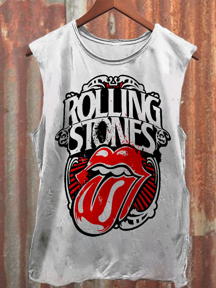 Unisex Retro Rock Band Printed Casual Tank Top / Rvogue / Rvogue