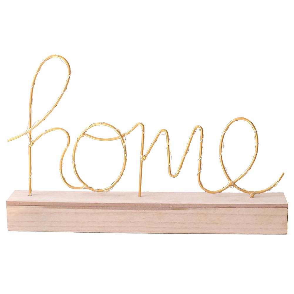 

Home Decorative Figurines Ornament HOME Letters LED Light Bedroom Decor, 501 Original