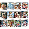 12Pcs DIY Diamond Painting Greeting Card with Envelopes&Tools Diamond Painting Greeting Card Set Multi Purpose Creative Birthday & Thanksgiving Card Kit