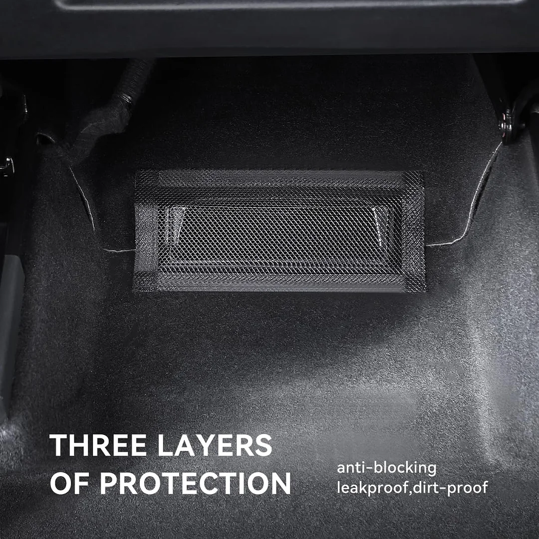 YONZEE Backseat Air Vent Cover, 2-Pack Rear Seat Airflow Outlet Protector with Upgraded Mesh and Velcro for Tesla Model 3/Y