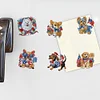 (US Only)6pcs 2D Flat Acrylic Independence Day Dog DIY Diamond Painting Fridge Magnets