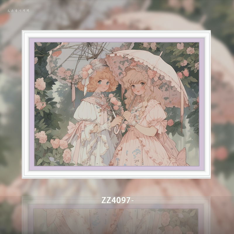 [ZZ4097-Rose Girl] Painting Fairy Cross Stitch