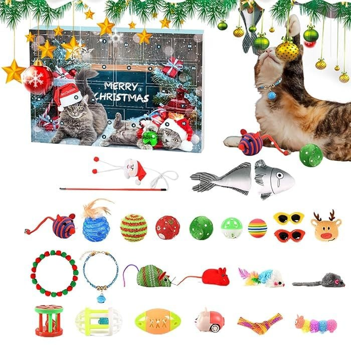 2024 Christmas Countdown Cat Toys Advent Calendar - tree - Codlins