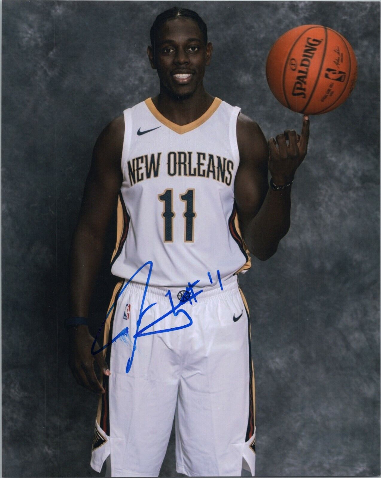 ~~ JRUE HOLIDAY Authentic Hand-Signed NEW ORLEANS PELICANS