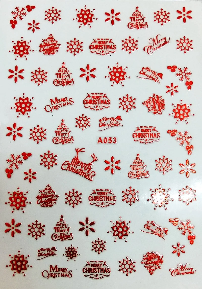 Colorful Night Lights 3D Snowflake Design Transfer Nails Art Sticker Lady Women Manicure Tools Nail Decoration Decals Adhesive