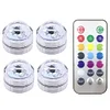 Wireless Adhesive Auto Atmosphere Lamp RGB Remote Control Decoration (4Pcs)