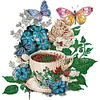 Diamond Painting-DIY Crystal Rhinestone Kaffe Butterfly