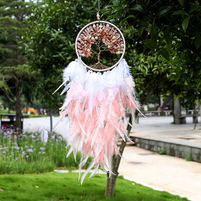 Fairy Pink Tree of Life Dream Catcher