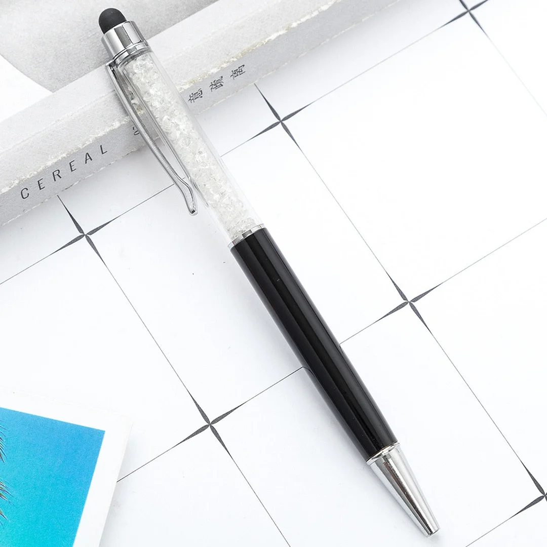 26 Color Crystal Ballpoint Pen Stylus Touch Pen Writing Stationery Office School Supply Spinning Metal Nurse High Quality Pens