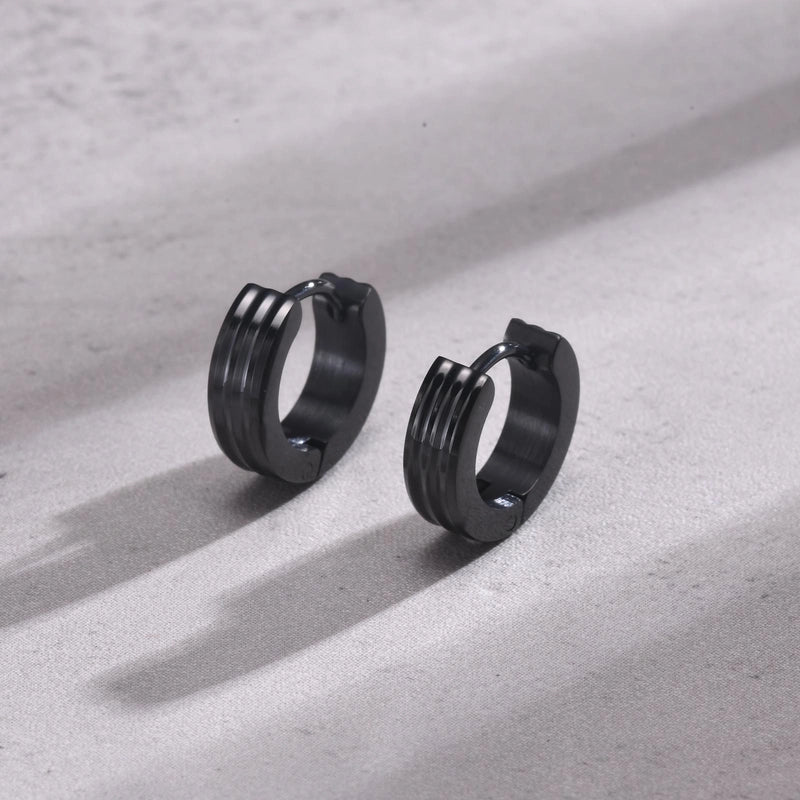 1 Pair Basic Minimalist Solid Color Polishing 201 Stainless Steel Earrings